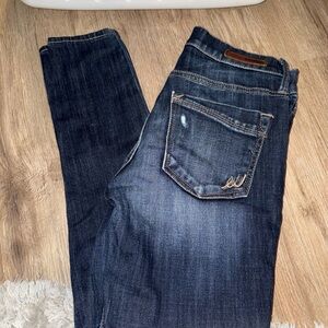 Express Women's Dark Blue Skinny Jeans